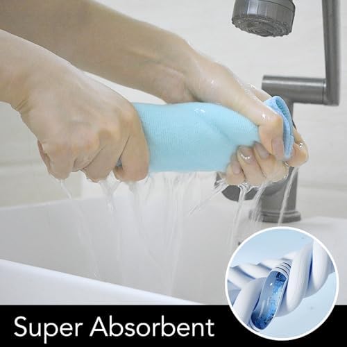 SINLAND Microfiber Facial Cloths Fast Drying Washcloth 12inch x 12inch Absorbent Face Wash Cloth Soft Makeup Remover Cloths - Image 5
