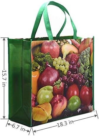 FENELY 6 Pack Reusable Grocery Bags for Shopping, Foldable Large Tote Bags Heavy Duty, Eco-Friendly Ripstop Waterproof - Image 4