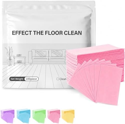 100 Piece Floor Cleaning Tablets, Multi-Surface Cleaner for Mopping, Dissolvable Floor Cleaner Refill for Hardwood Tile Laminate, Household Solution for Daily Home Care (Pink, 100Pcs) by Unknown