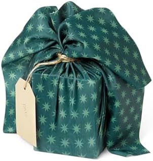 SHIKIWRAP Reusable Furoshiki Gift Wrap, 18-Inch, Trees & Stars by ShikiWrap