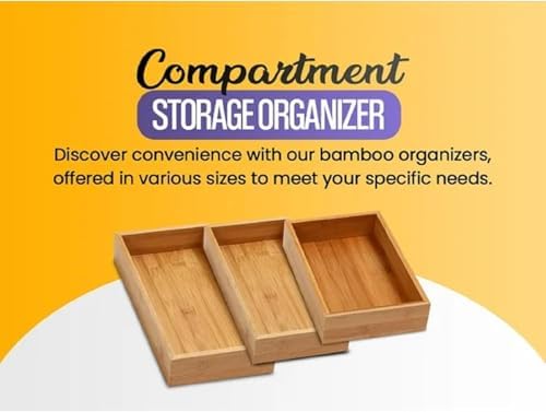 YBM Home Bamboo Drawer Organizer Storage Box for Kitchen Drawer, Junk Drawer, Office, Bedroom, Children Room, Craft, Sewing, and Bathroom, 6 Pack 3x12x2 inch - Image 6