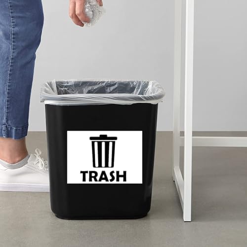 Trash Recycle Compost Stickers Set of 3 Recycle Sticker Vinyl Decal for Recycle Bin, Compost Bin, Trash Can Symbol to Organize Garbage containers Trash Can (Trash White, 10x7inch) - Image 2