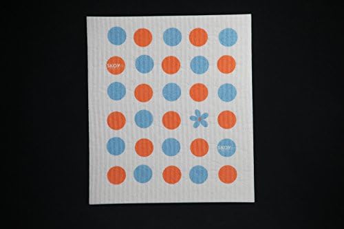 Skoy Cloth - 2-Pack Eco-Friendly & Reusable Swedish Dishcloth, for Kitchen & Household Use, Plastic-Free Packaging, Dishwasher Safe, Designer Series – Dots/Abstract, White Cloth - Image 3