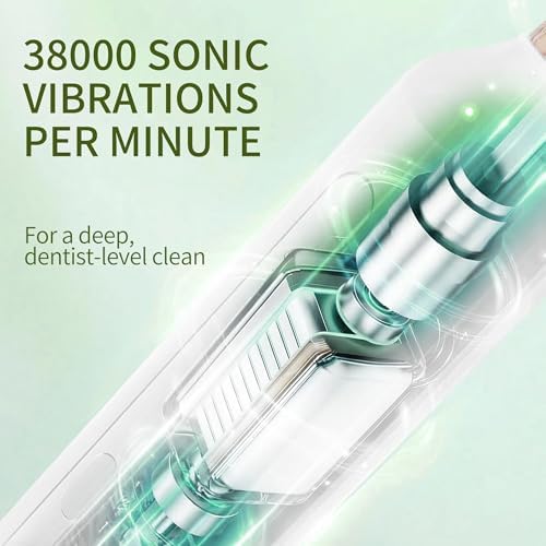 Sonic Electric Toothbrush with Bamboo Heads, White - Image 5