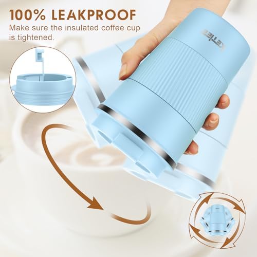 KETIEE Travel Coffee Mug 12oz: Insulated Coffee Cup with Leakproof Lid - Image 4