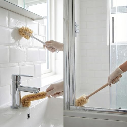 Bottle Brush & Dish Scrubber Set (3 Pack) - Kitchen Cleaning Kit with L-Shape Bottle Cleaner, Round Pan Brush & Detail Scrubber - Multi-Use for Bottles, Pots, Pans & Glassware - Image 6
