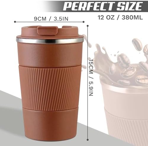 Vacuum Insulated Stainless Steel Travel Coffee Mug,Leak Proof Cup with Lid - Image 4