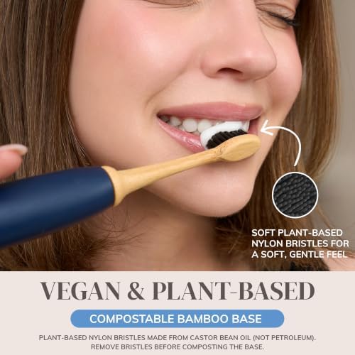 Bamboo Electric Toothbrush Heads | Compatible with Philips Sonicare Electric Toothbrush | 4 Brush Heads with Soft Bristles | Plant-Based Adult Size Replacement Heads - Image 3