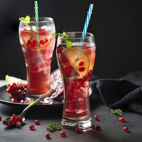 25 PCS Plastic Straws, 9" Reusable Plastic Straws with 1 Brushes, 6 Colors Replacement Drinking for Tumblers, YETI, Jars, Stanley, Starbucks - Image 2
