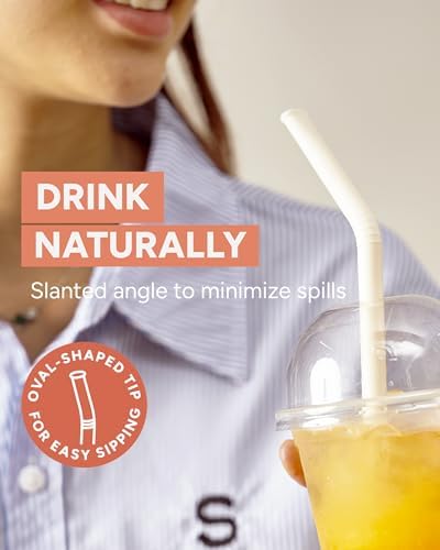 Nightingale 14” Silicone Tumbler Straws - Compatible with Stanley 40 oz cup - Reusable Flexible Long Bendy Drinking Straw with Cleaning Brush for Tall Tumblers - Food-Safe - Set of 6 Oak - Image 4