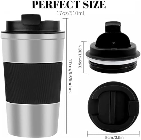 Insulated Travel Coffee Mug, Stainless Steel Coffee Cup with Leakproof Lid - Image 3