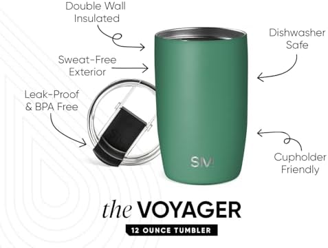 Simple Modern Travel Coffee Mug with Lid | 12oz | Green - Image 3