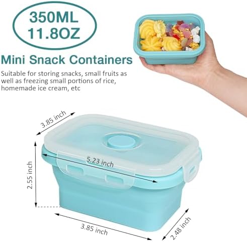 Alimat PluS 11.8oz Silicone Collapsible Travel Food Containers 3 Pack - Image 2