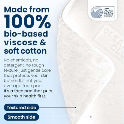 Clean Skin Club Clean² Pads 2.0 [NEW & Improved Edges] Guaranteed Not to Shed & Tear Face Pads, Unique Triple Layers, Textured & Ultra Soft Side, Organic Disposable Cotton, Pair with Makeup Remover - Image 5