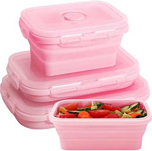 3 Set Silicone Food Storage Containers With Lids, Lunch Box by Loccmat