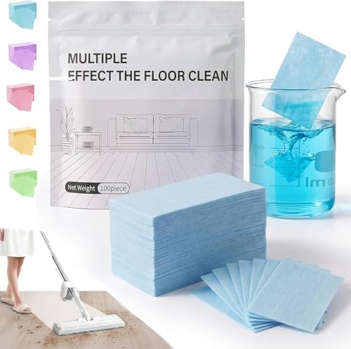 Multiple Effect The Floor Clean Floor Cleaning Tablets for Mopping, Multi-Surface Deep-Clean Tabs for Hardwood, LVP, Tile, Laminate & Marble, Fast-Dissolving, Camellia Scent, 100PCS by Unknown