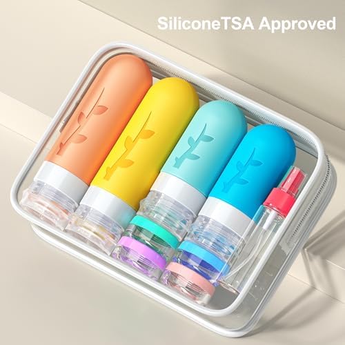 18pack Travel Bottles for Toiletries:Silicone TSA Approved-Containers for Toiletries,Leak Proof Refillable Liqus Shampoo And Conditioner Essentials toiletry Bottles - Image 6