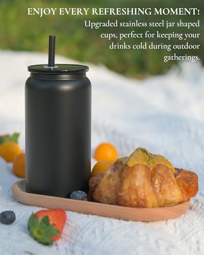 16 oz Tumbler, Insulated Tumbler with Straw, Iced Coffee Tumbler - Image 3