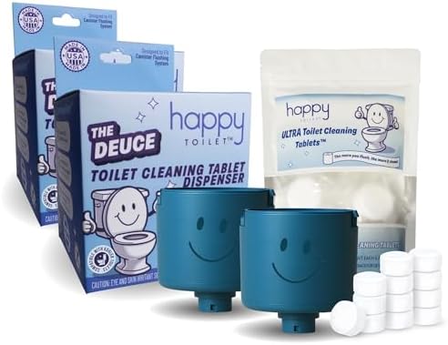 Happy Toilet Cleaner Original Deuce 2PK Bundle Happy Toilet Tablets (12ct) by HappyToiletCleaner