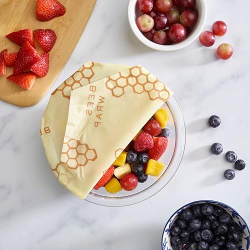 Bee's Wrap Beeswax Food Wraps, 5 Pack Assorted - Honeycomb & Bees & Bears - Image 6