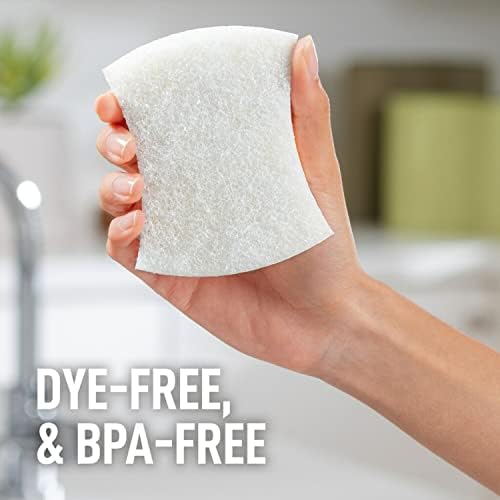 Scotch-Brite Greener Clean Non-Scratch Scrub Sponge, Sponge for Washing Dishes, Cleaning Kitchen, Superior Performance and Made with Sustainable Materials, Dishwasher Safe, 3 Scrub Sponges (Pack of 2) - Image 3