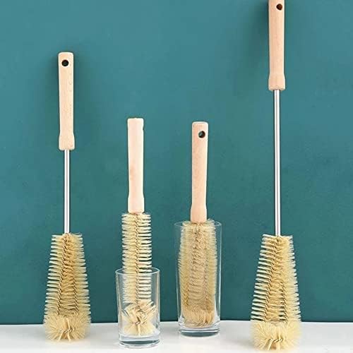 Natural Bristle Bottle Brush, Long Wooden Handle for Narrow - Image 6