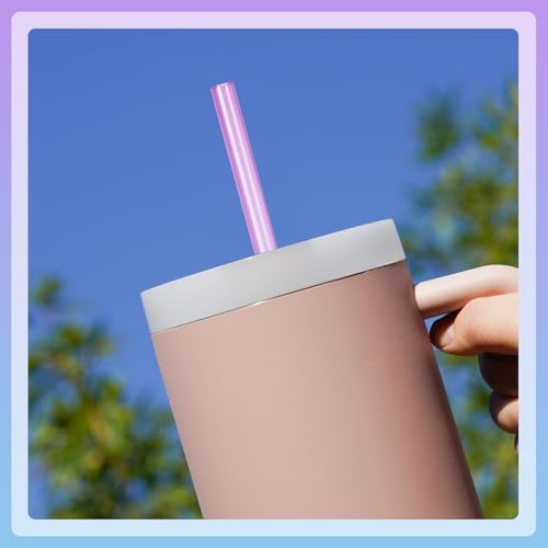 NiHome 12-Pack Plastic Reusable Straws Fit for Stanley 40 30 64 oz Tumbler - Image 2