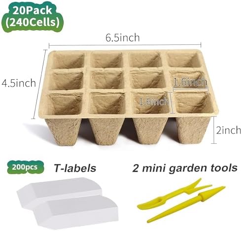 360 Cells Seed Starter Tray, 30 Pack Plant Starter Kit - Image 2