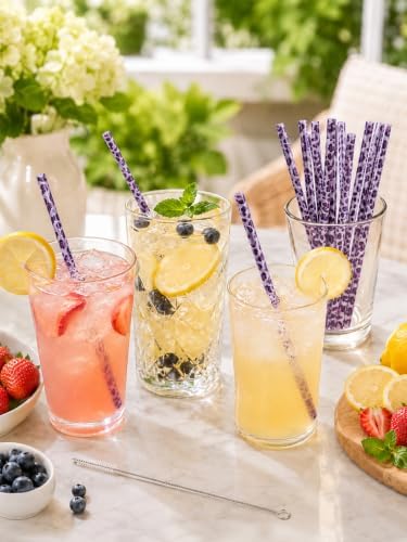 10 Pcs Reusable Leopard Straws Drinking Straw with Cleaning Brush - Image 7