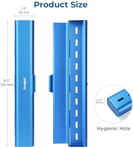 Aluminum Toothbrush Travel Case, Portable Travel Toothbrush Holder, Durable Manual Toothbrush Box Container for Traveling, Bathroom, Camping, Business Trip-Blue - Image 5