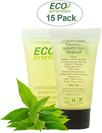 ECO Amenities 60 Pcs, 4-Piece Travel Size Toiletries Kit, Includes Small Bar Soap, 2 in 1 Hotel Shampoo and Conditioner Supplies for Guests, Body Lotion, Travel Toothbrush Set with Toothpaste, 15 Kits - Image 4