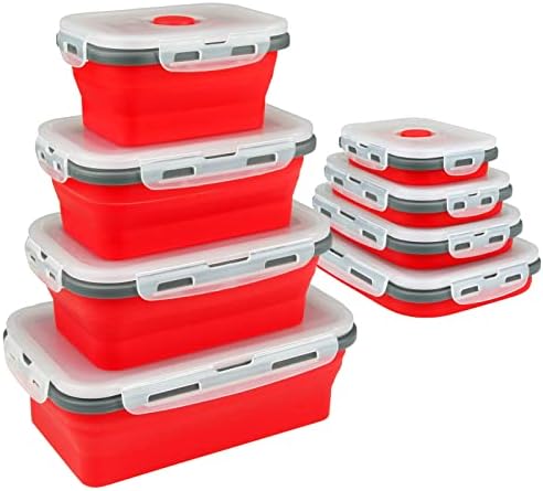 Guyuyii 4 Pack Collapsible Food Storage Containers with Lids by Guyuyii