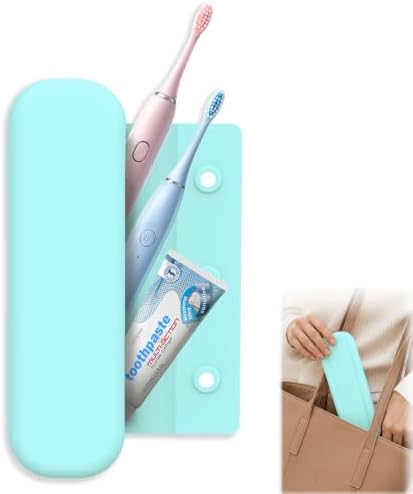 Silicone Toothbrush Travel Case, Extra Large Toothbrush Case for Traveling by GetEverybodySatisfied