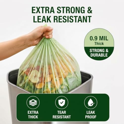 OrangeBio 13 Gallon Compostable Trash Bags, 50 Count, BPI Home Certified - Image 4