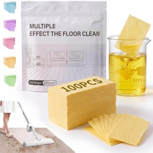 Floor Cleaning Tablets Multi-Surface Cleaner, Multi-Effect Floor Cleaning Sheets Wood Cleaner Tablets for Mopping Luxury Vinyl Plank Wood Flooring Deep Cleans (Osmanthus Scent, 300PCS) by WelcometoSundownAura