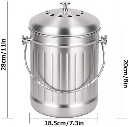 1.3 Gal Kitchen Countertop Compost Bin Countertop Composter - Image 4