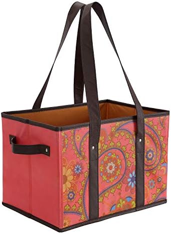 Foraineam Reusable Grocery Bags Set Durable Heavy Duty Tote Bag Collapsible Grocery Shopping Box Bag with Reinforced Bottom - Image 6
