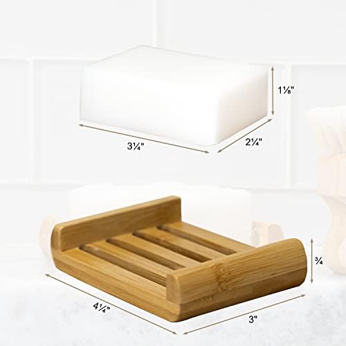 Dish Soap Bar with Bamboo Soap Dish Tray – Solid Dish Soap Block, Eco Friendly Non Toxic Plant Based Dishwashing Soap, Fragrance Free, Zero Waste, Biodegradable Kitchen Soap (5.64 oz) - Image 6