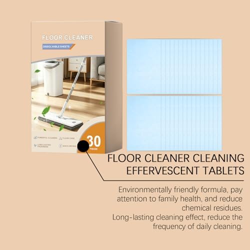 XINRAN 30pcs multi effect floor cleaning tablets, quick dissolve mopping tablets, flash speed mop refill wipes, water-soluble floors tile cleaner, For Hardwood Laminate Tile Walls Maintenance (4pcs) - Image 5