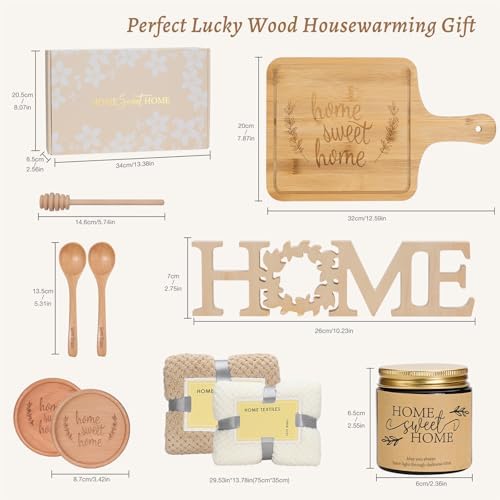 House Warming Gifts New Home,Housewarming Gift,New Home Gifts Ideas,Realtors Closing Gift for House Buyers,Home Sweet Home Bamboo Serving Board for Couple Women Men - Image 6