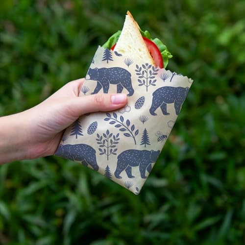 Reusable Beeswax Wrap, Birds Bears Turtles Wraps, 9 Pack Eco-Friendly Wraps For Food, Organic, Sustainable, Zero Waste, Plastic-Free Food Storage, 1XL, 3M, 5S - Image 5