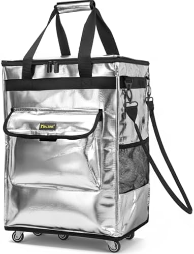 BALEINE Reusable Grocery Bag on Wheels, Foldable Rolling Tote Bag by BALEINE