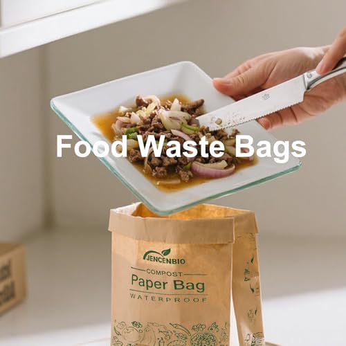 Compostable Paper Bag Leakproof Kitchen Food Waste Bag 30 Bags Waterproof Bin Liner with BPI Certified - Image 4