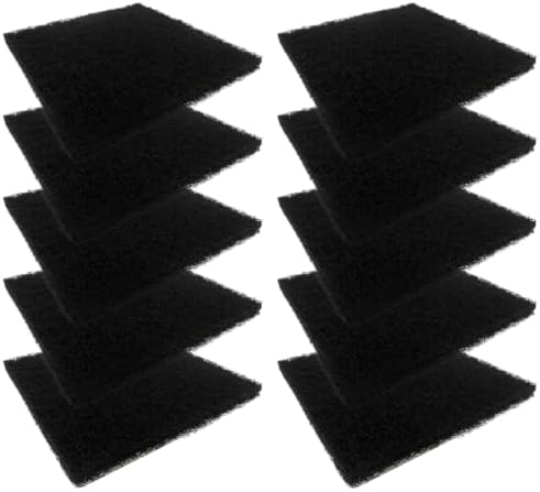 Square Carbon Filter Refills – 10 Pack, 5x5 Inch Activated Charcoal Sheets for Indoor Kitchen Compost Bucket and Countertop Bins by Qblahip