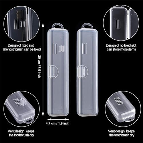 MingTa Set of Two Pack Travel Toothbrush & Toothpaste Storage Case Travel Size - Image 5