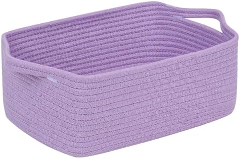 CubesLand Cute and Durable Small Cotton Rope Basket for Organizing by CubesLand