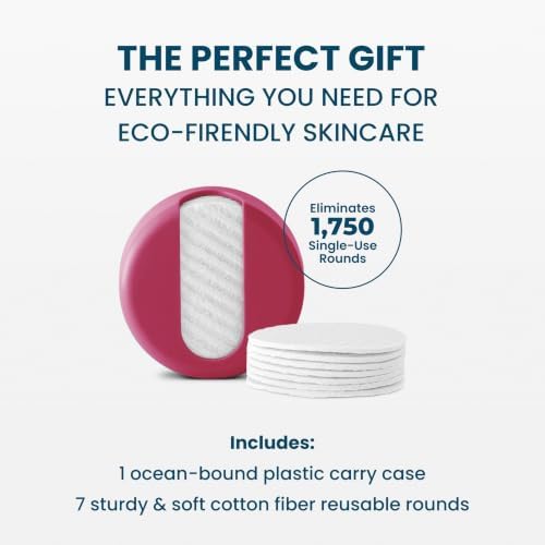 LastRound Reusable Makeup Remover Pads - 7 Washable Eco-Friendly Reusable Cotton Rounds for Face - Sustainable & Soft Cotton Face Pads for Facial Cleansing & Eye Makeup Removal - Travel Storage Case - Image 3