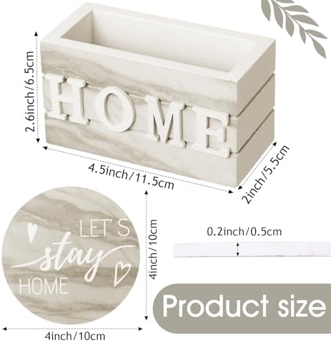 Queekay House Warming Gifts New Home Farmhouse Coasters Set of 6, Creamy - Image 2