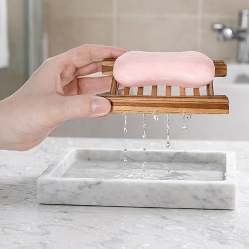 30 Pcs Bamboo Wood Soap Holder Savers Bulk, Wooden Shower Soap Dish Bulk, Wooden Soaps Dish Tray, Self Draining Dishes Handcraft Tray for Bathroom Kitchen Home(Natural Color & Charcoal) - Image 6
