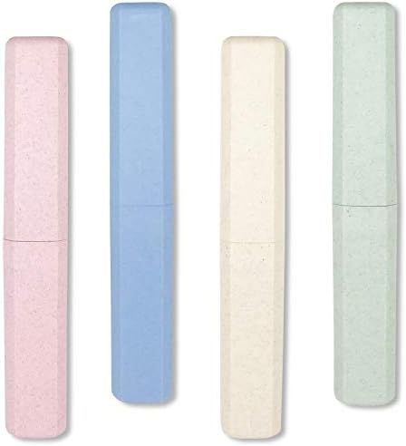 Mulbozy 4 Packs Portable Travel Toothbrush Case, Breathable Plastic Toothbrush Holder for Home, Travel, Business, Camping, School by Mulbozy
